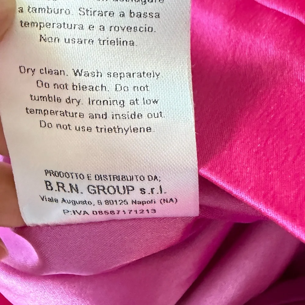 Asymmetrical Draped Fringe Skirt in Hot Pink